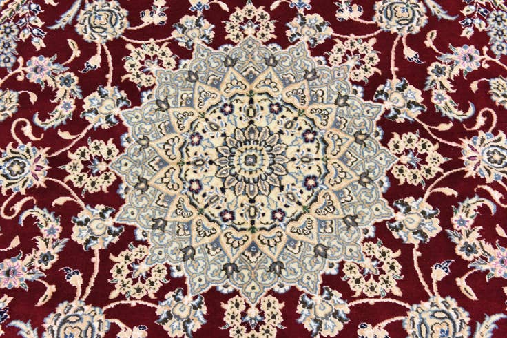 Detail image of 5' 1 x 8' 3 Hand Knotted Nain Persian Rug