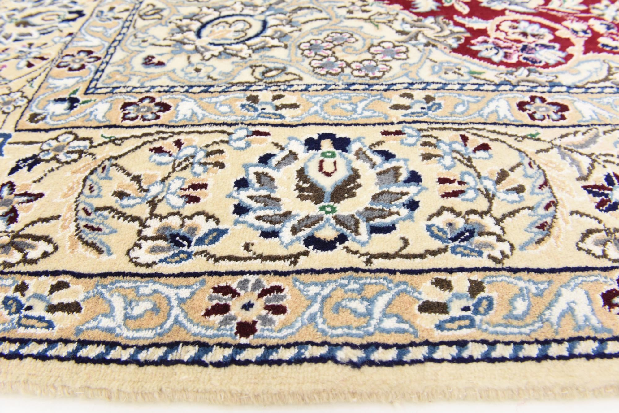 5' 1 x 8' 3 Hand Knotted Nain Persian Rug