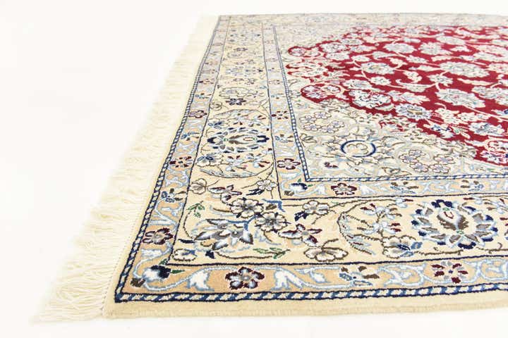 5' 1 x 8' 3 Hand Knotted Nain Persian Rug