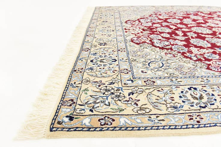 Detail image of 5' 1 x 8' 3 Hand Knotted Nain Persian Rug