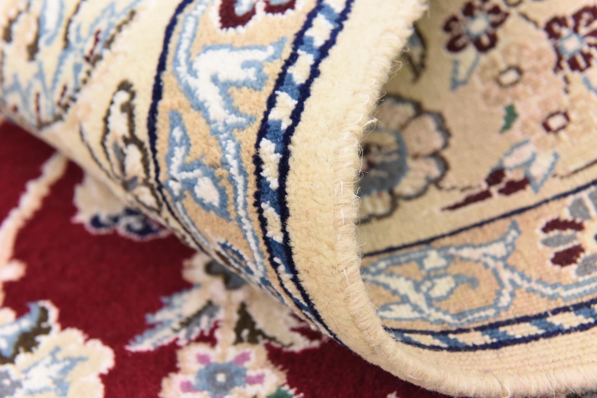5' 1 x 8' 3 Hand Knotted Nain Persian Rug