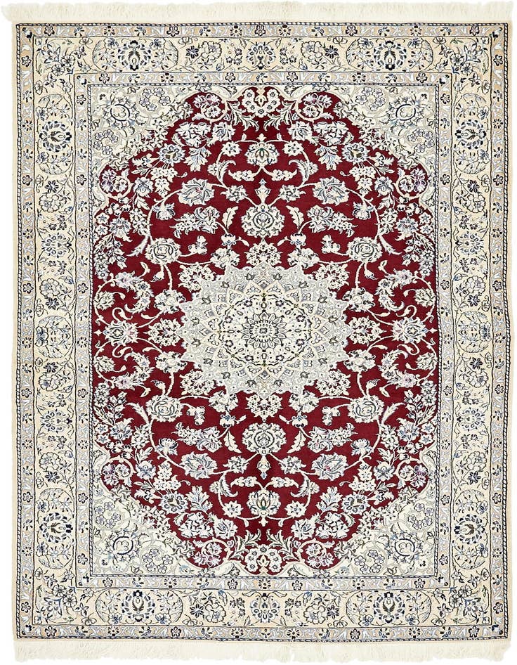 Detail image of 5' 1 x 8' 3 Hand Knotted Nain Persian Rug