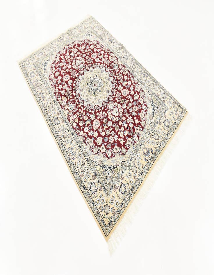 Detail image of 4' 10 x 6' 10 Hand Knotted Nain Persian Rug