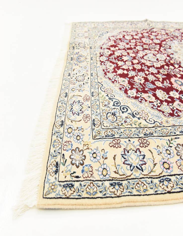 Detail image of 4' 10 x 6' 10 Hand Knotted Nain Persian Rug