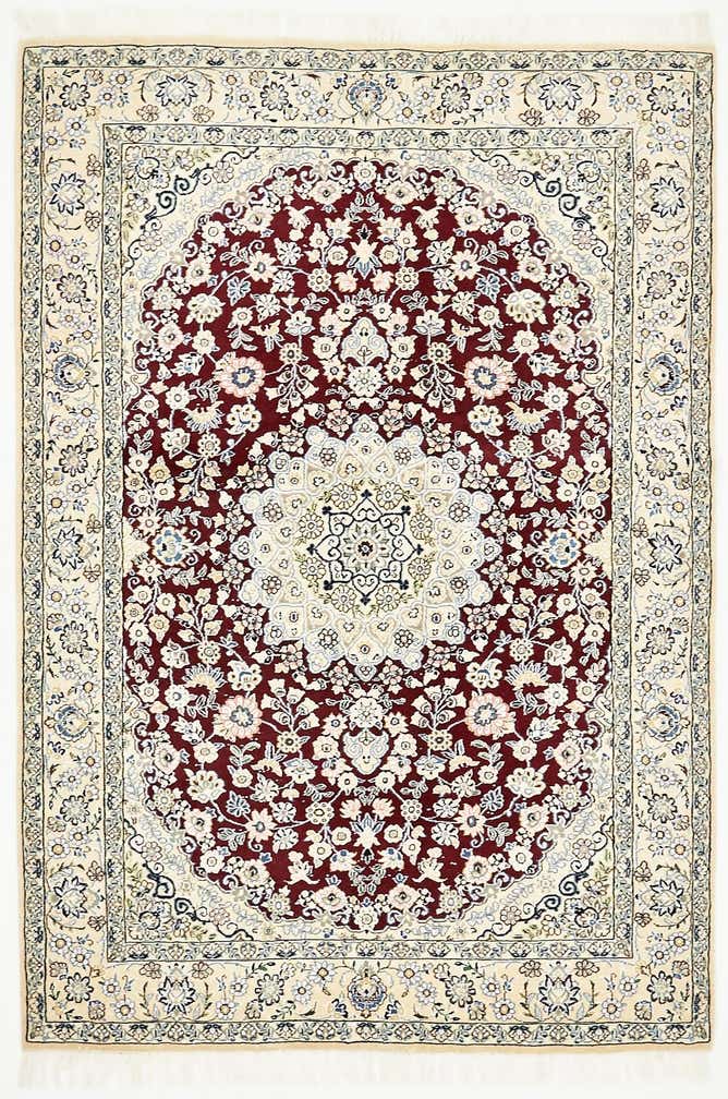 4' 10 x 6' 10 Hand Knotted Nain Persian Rug