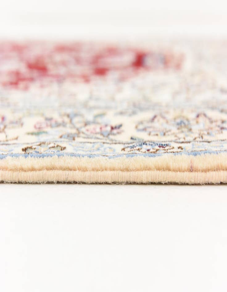 Detail image of 4' 10 x 8' Hand Knotted Nain Persian Rug