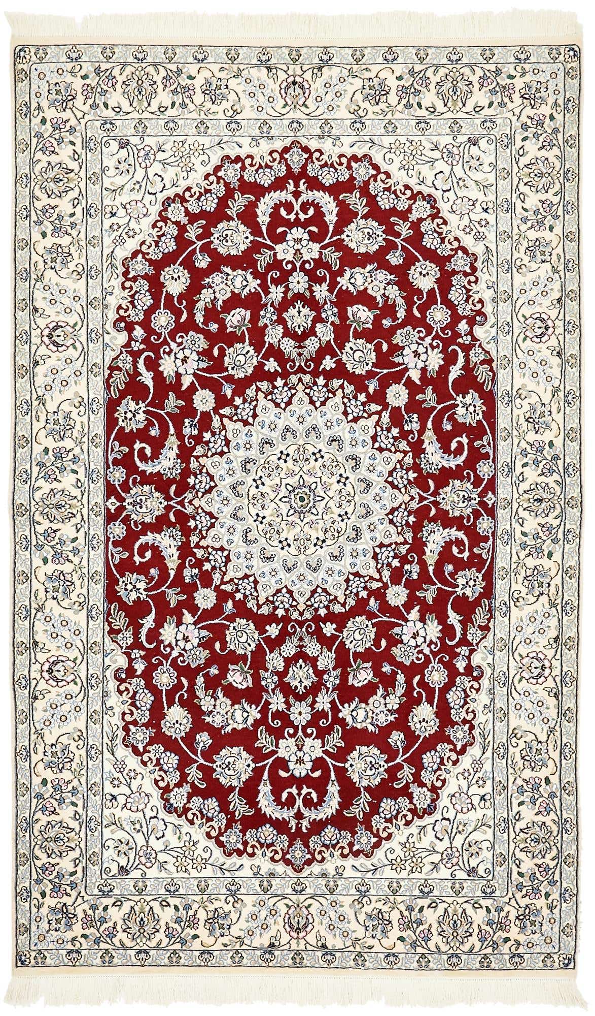 4' 10 x 8' Hand Knotted Nain Persian Rug