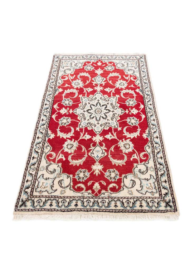 2' 10 x 4' 10 Hand Knotted Nain Persian Wool Rug