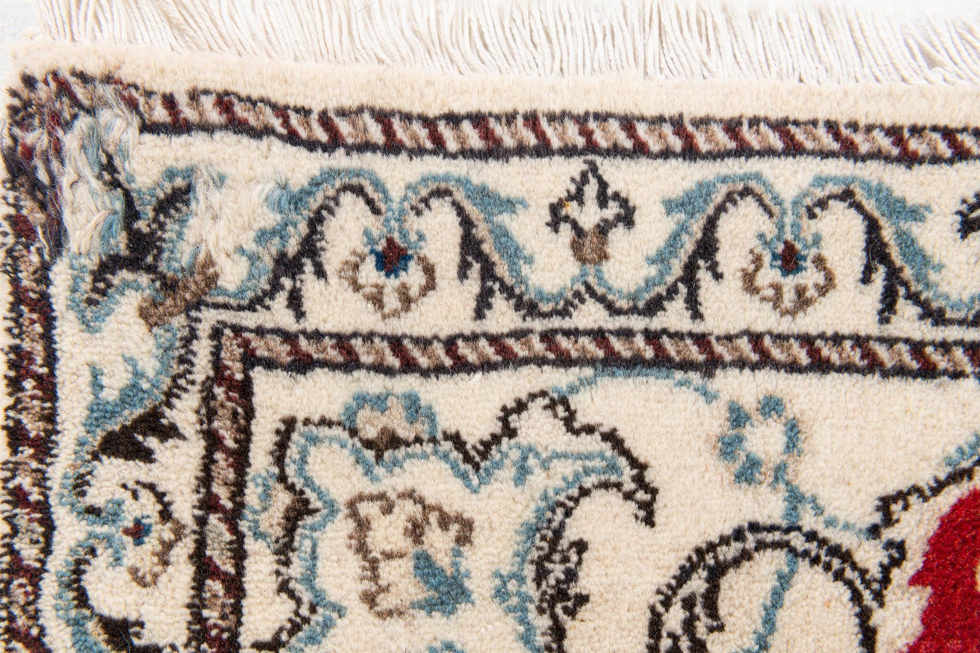 2' 10 x 4' 10 Hand Knotted Nain Persian Wool Rug
