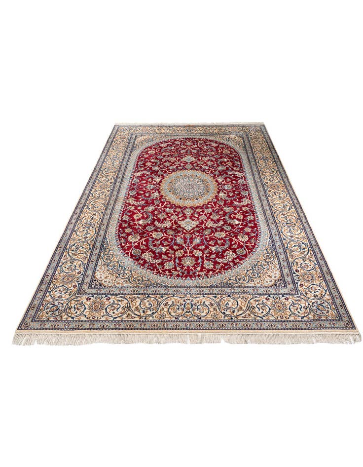 Detail image of 9' 7 x 13' Hand Knotted Nain Persian Rug