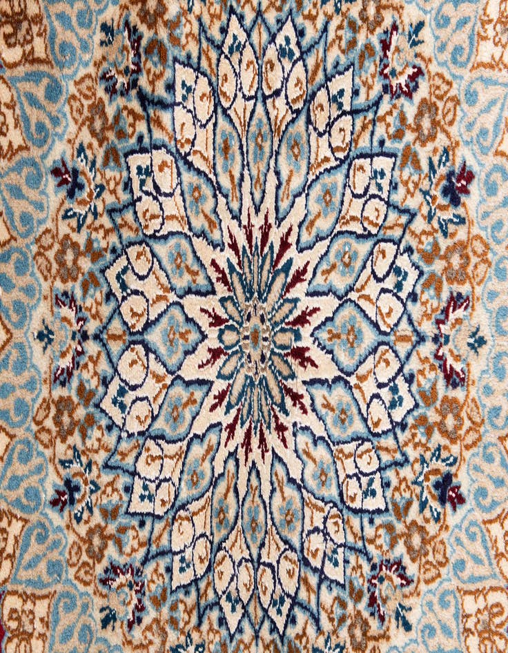 Detail image of 9' 7 x 13' Hand Knotted Nain Persian Rug