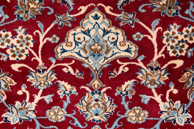 Detail image of 9' 7 x 13' Hand Knotted Nain Persian Rug
