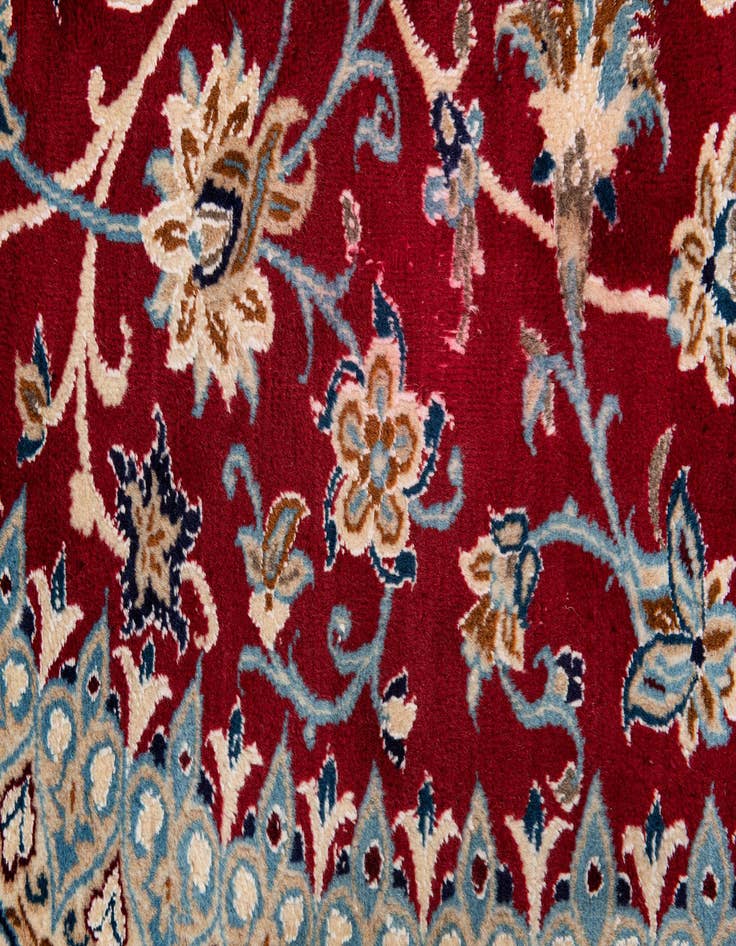 Detail image of 9' 7 x 13' Hand Knotted Nain Persian Rug