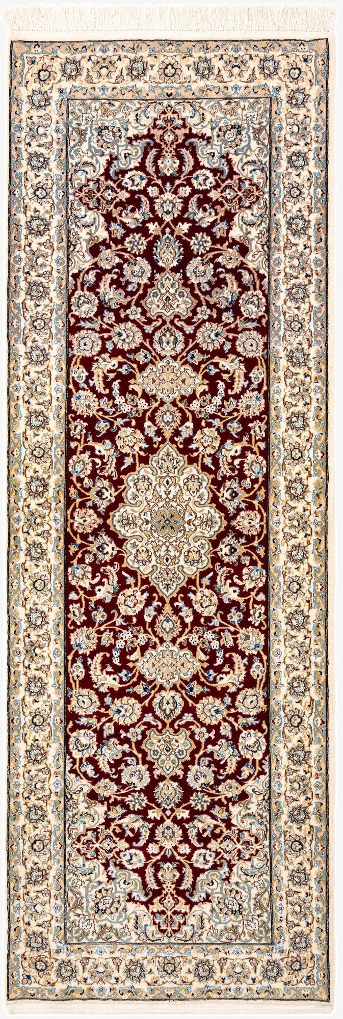 2' 9 x 8' 2  Hand Knotted Nain Rug