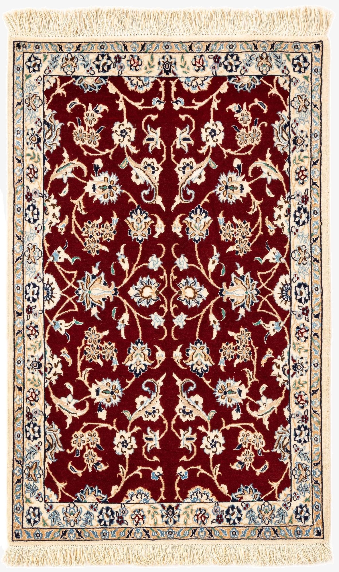 2' x 3' 1  Hand Knotted Nain Rug
