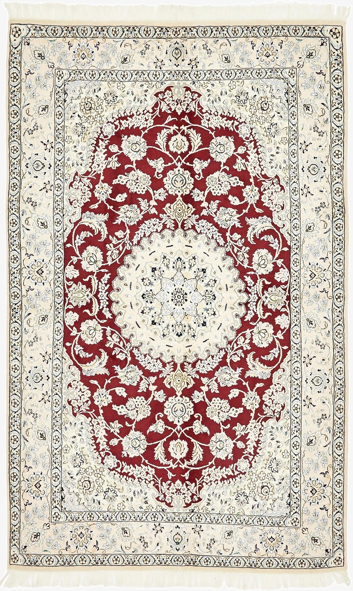 5' x 7' 11  Hand Knotted Nain Persian Rug
