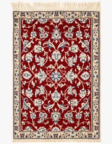 2' x 2' 11 Hand Knotted Nain Rug