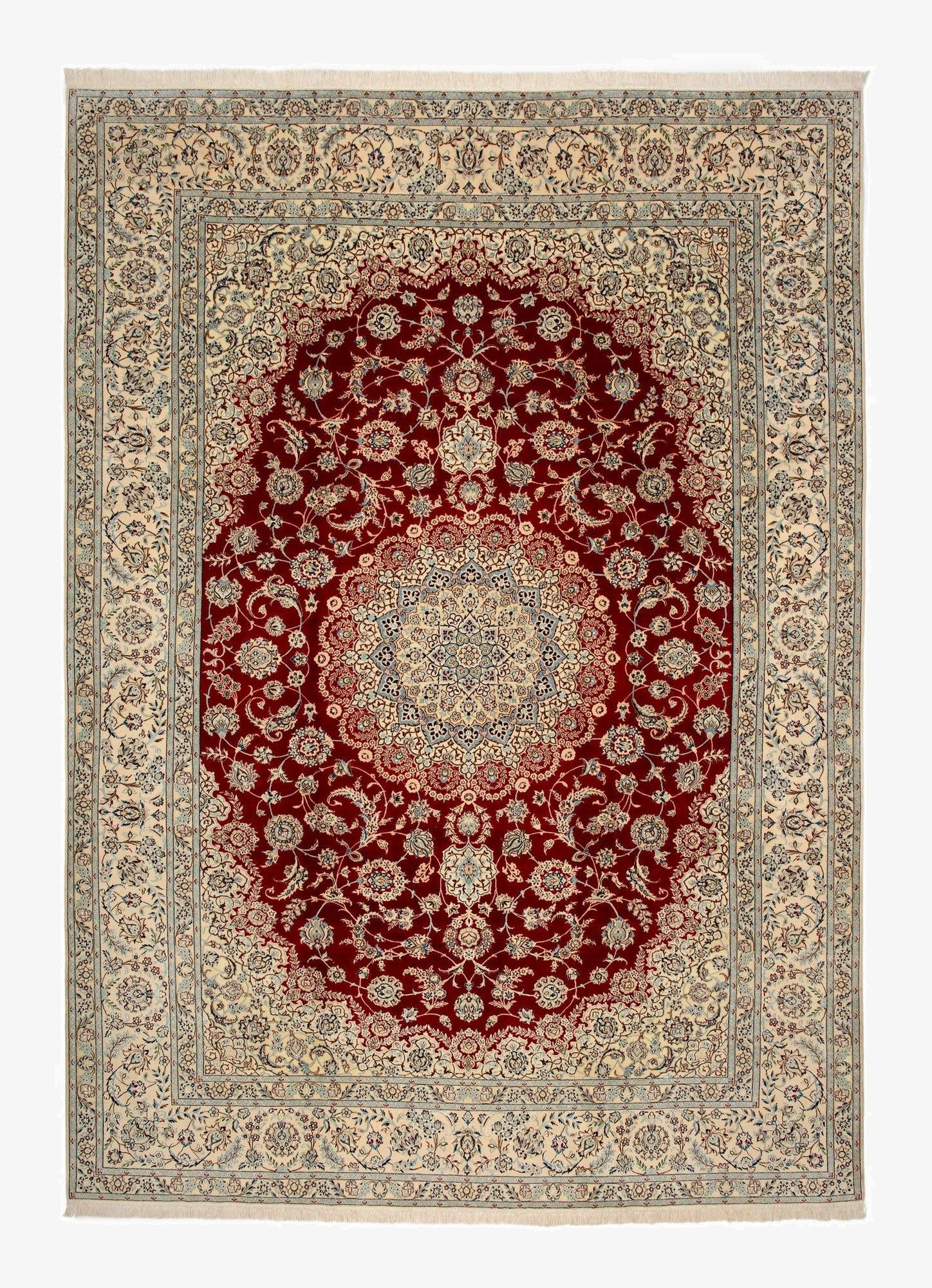 8' 2 x 11' 5  Hand Knotted Nain Persian Rug