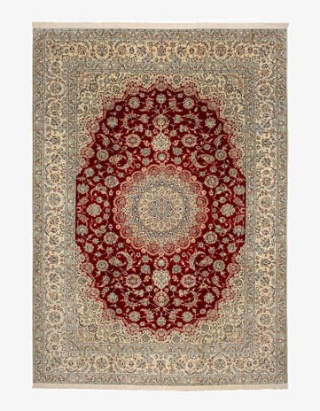 8' 2 x 11' 5 Hand Knotted Nain Persian Rug