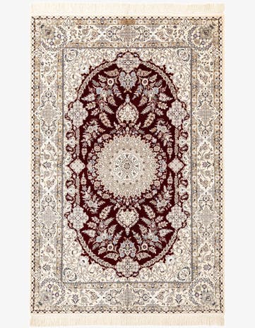 4' 11 x 7' 7 Hand Knotted Nain Rug