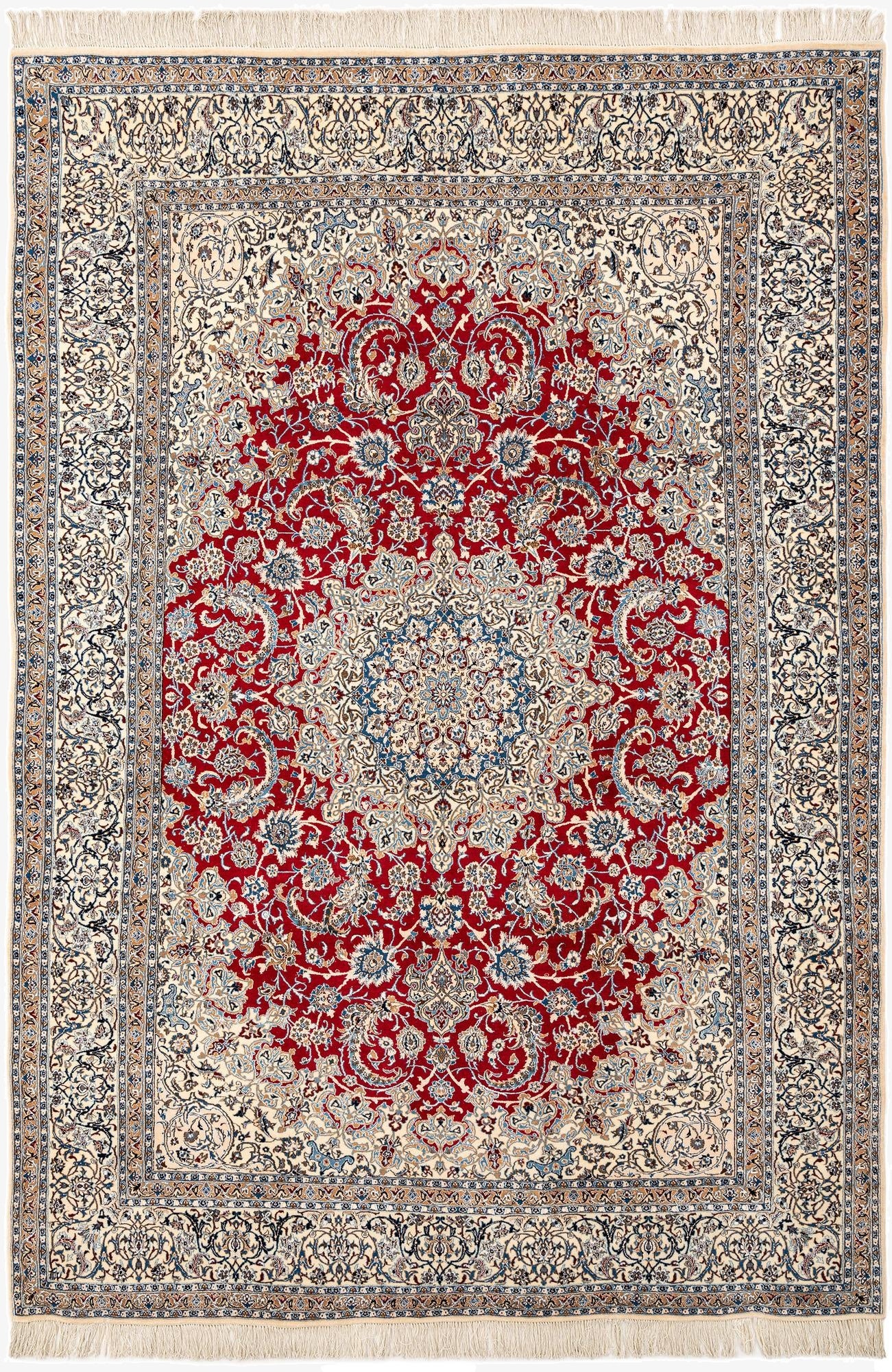 7' 1 x 10' 2  Hand Knotted Nain Rug