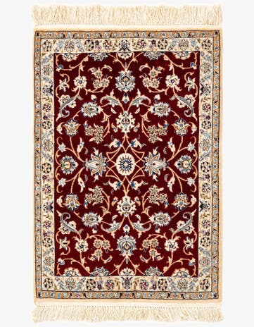 2' x 3' Hand Knotted Nain Rug