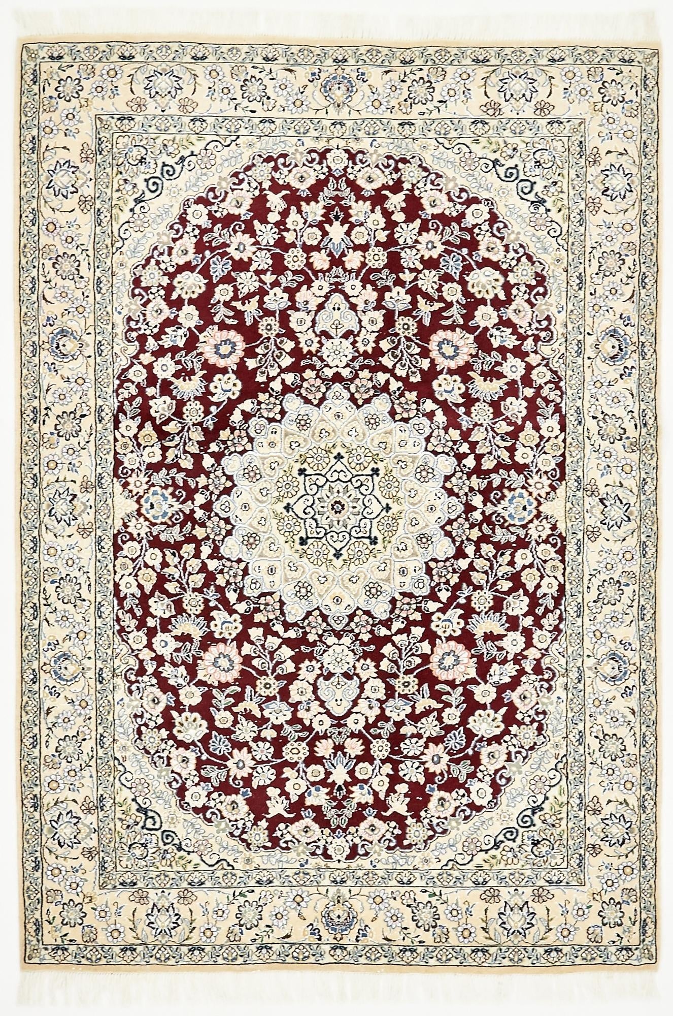 4' 10 x 6' 10  Hand Knotted Nain Persian Rug