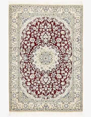 4' 10 x 6' 10 Hand Knotted Nain Persian Rug