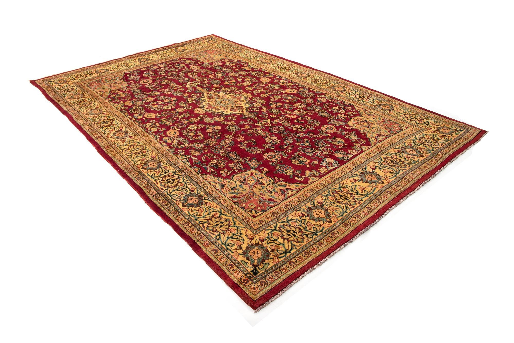 8' 11 x 13' 1 Hand Knotted Najafabad Persian Wool Rug
