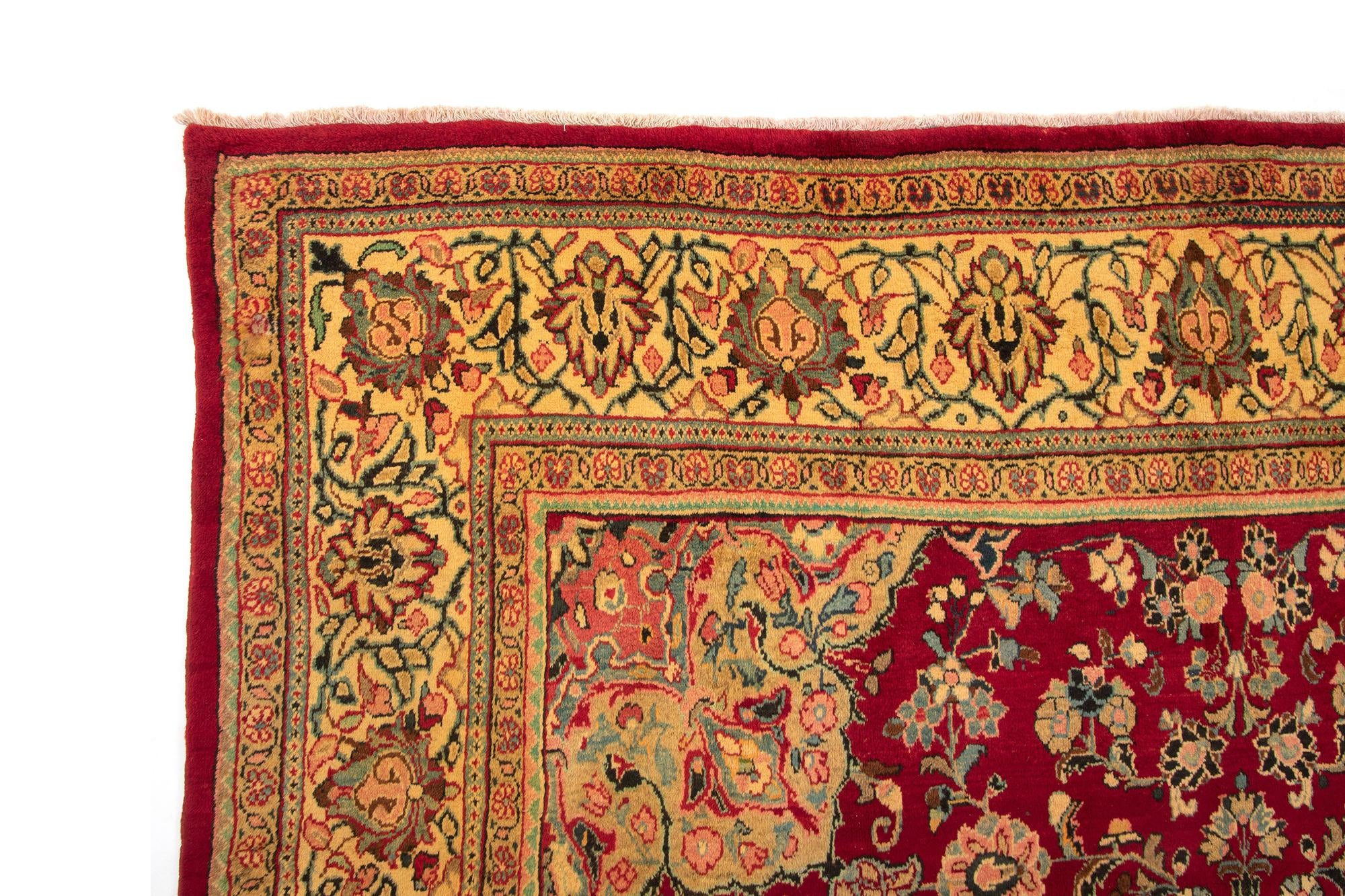 8' 11 x 13' 1 Hand Knotted Najafabad Persian Wool Rug