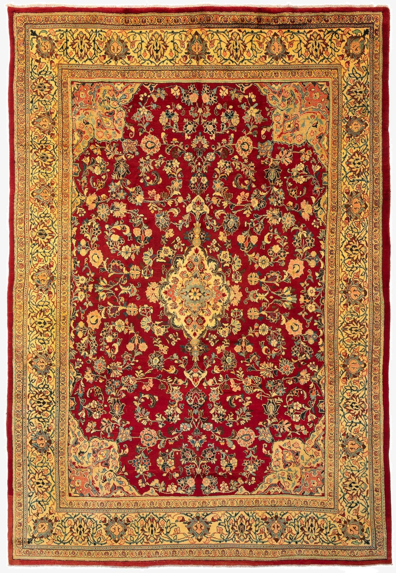 8' 11 x 13' 1  Hand Knotted Najafabad Persian Wool Rug