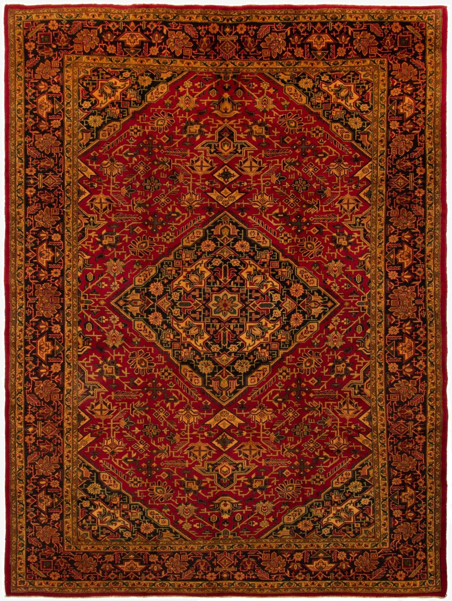 9' 5 x 13'  Hand Knotted Najafabad Persian Wool Rug