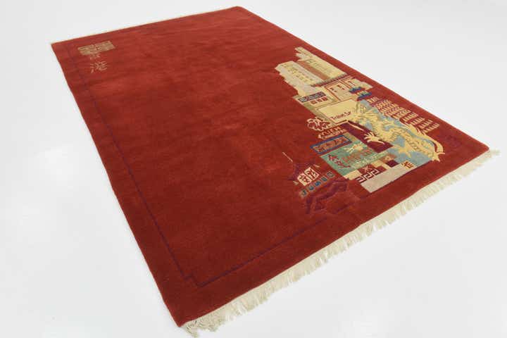 6' 8 x 9' 9 Hand Knotted Nepal Wool Rug