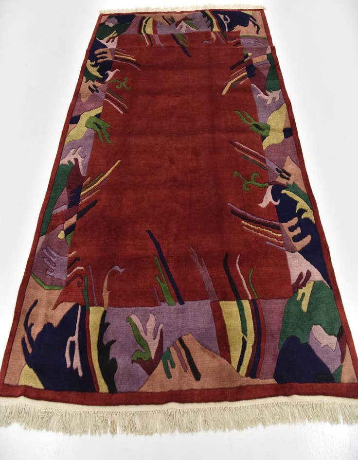 Detail image of 6' 8 x 8' 3 Hand Knotted Nepal Wool Rug