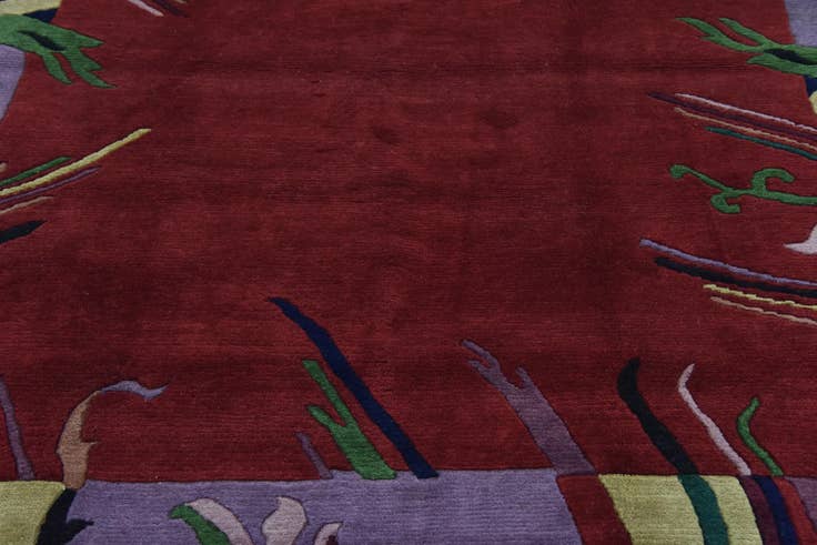 Detail image of 6' 8 x 8' 3 Hand Knotted Nepal Wool Rug
