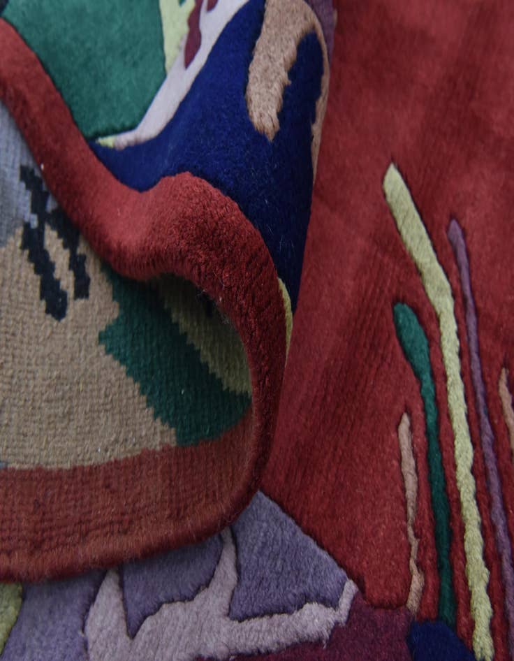 Detail image of 6' 8 x 8' 3 Hand Knotted Nepal Wool Rug