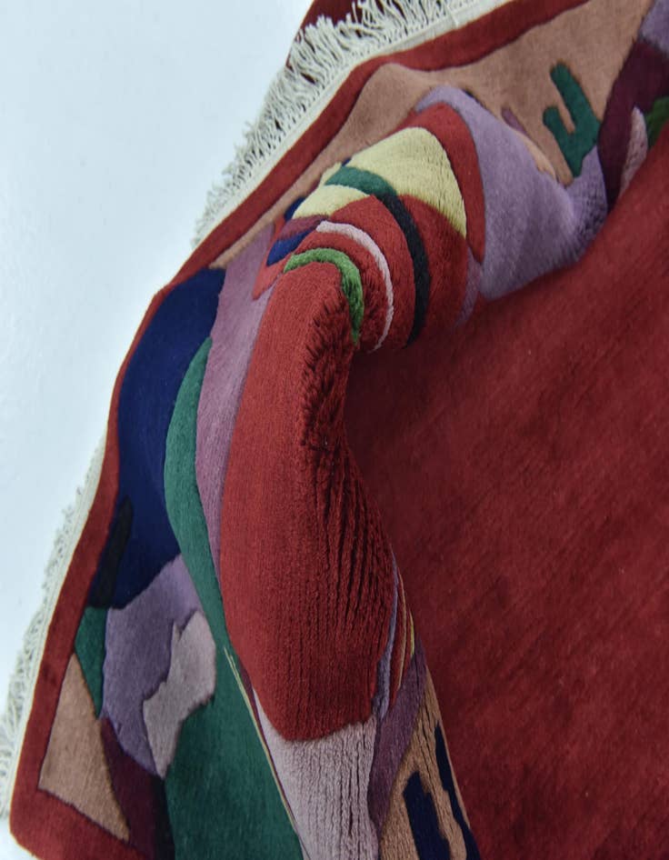 Detail image of 6' 8 x 8' 3 Hand Knotted Nepal Wool Rug