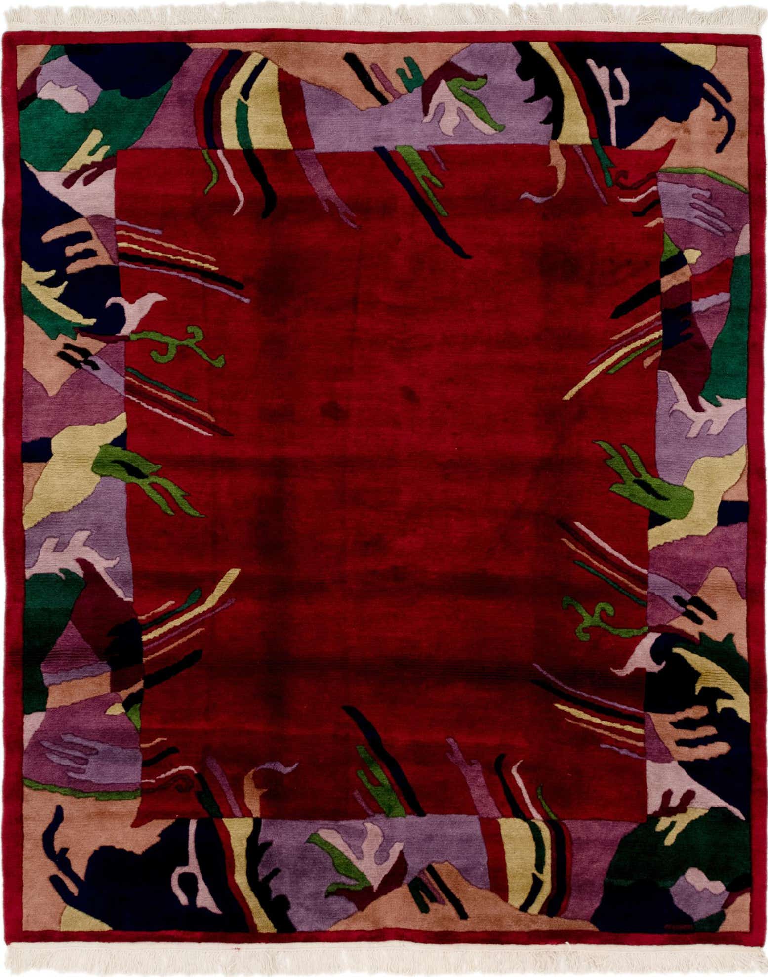 6' 8 x 8' 3 Hand Knotted Nepal Wool Rug
