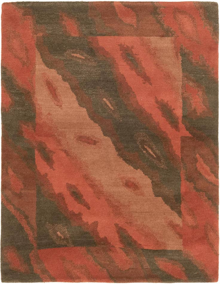 Detail image of 4' x 6' Hand Knotted Nepal Wool Rug