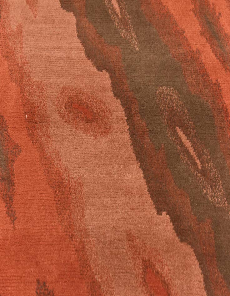 Detail image of 4' x 5' 10 Hand Knotted Nepal Wool Rug