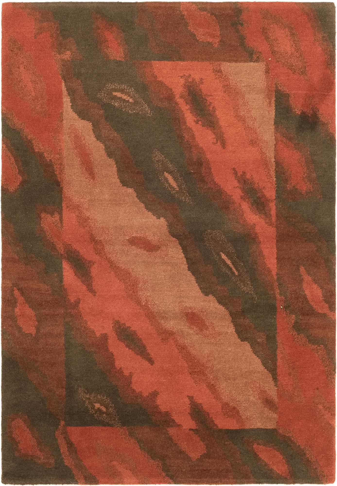 4' x 5' 10 Hand Knotted Nepal Wool Rug
