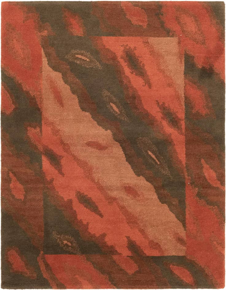 Detail image of 4' x 5' 10 Hand Knotted Nepal Wool Rug