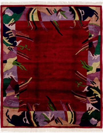 6' 8 x 8' 3 Hand Knotted Nepal Wool Rug