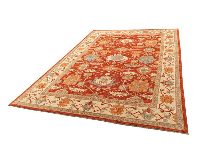 8' 1 x 11' 2 Hand Knotted Oushak Rug
