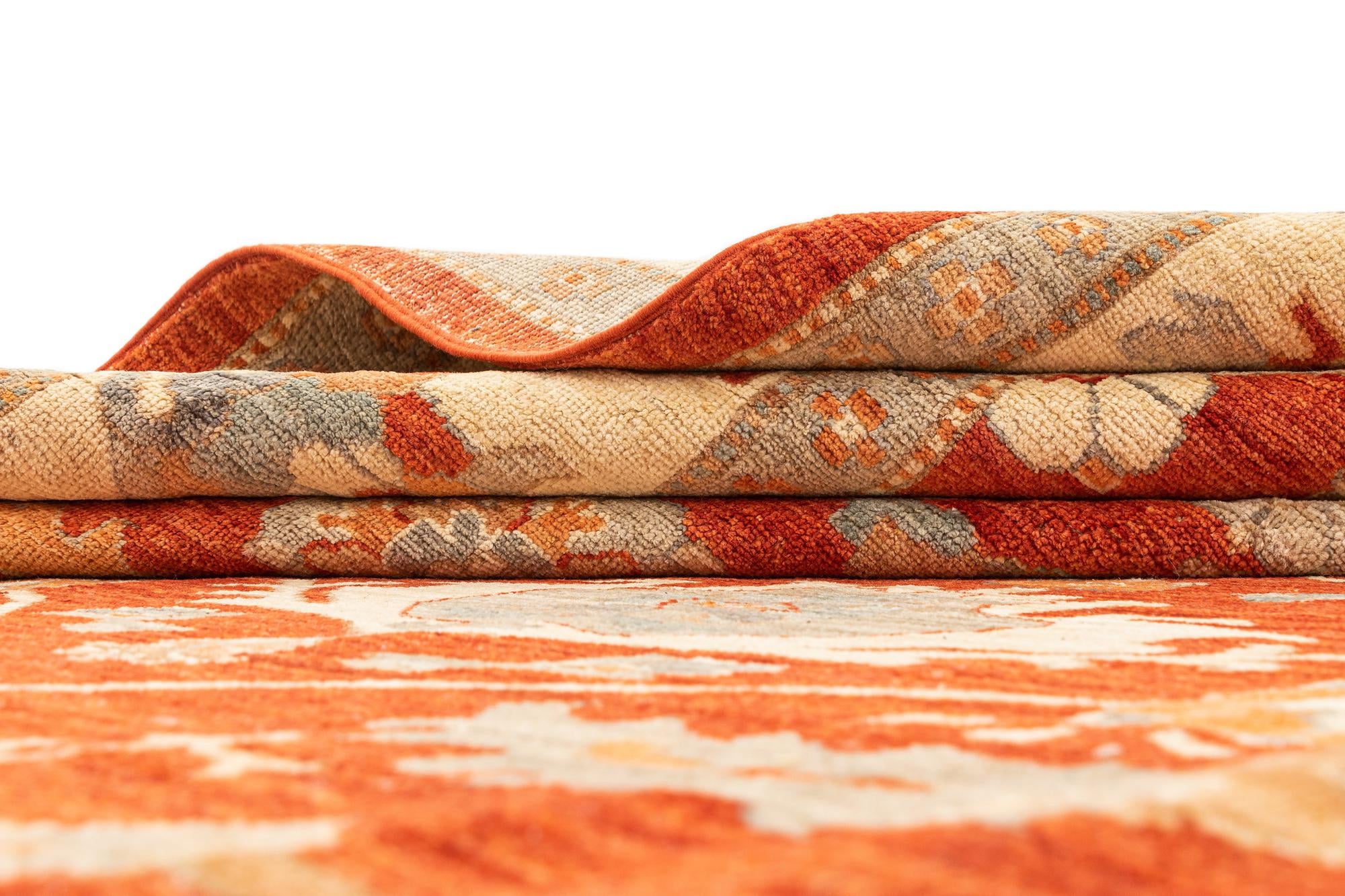 8' 1 x 11' 2 Hand Knotted Oushak Rug