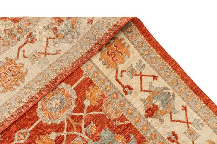 8' 1 x 11' 2 Hand Knotted Oushak Rug