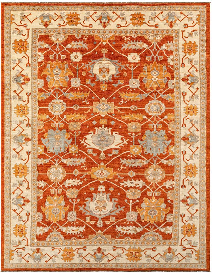 Detail image of 8' 1 x 11' 2 Hand Knotted Oushak Rug