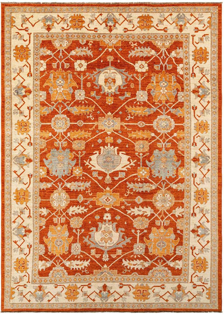 8' 1 x 11' 2 Hand Knotted Oushak Rug