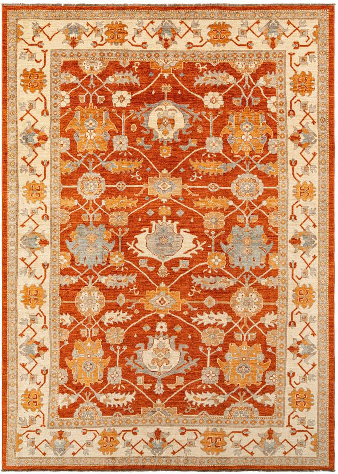 Detail image of 8' 1 x 11' 2 Hand Knotted Oushak Rug