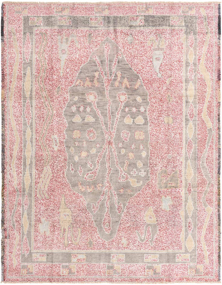 Detail image of 8' x 10' 3 Hand Knotted Oushak Wool Rug